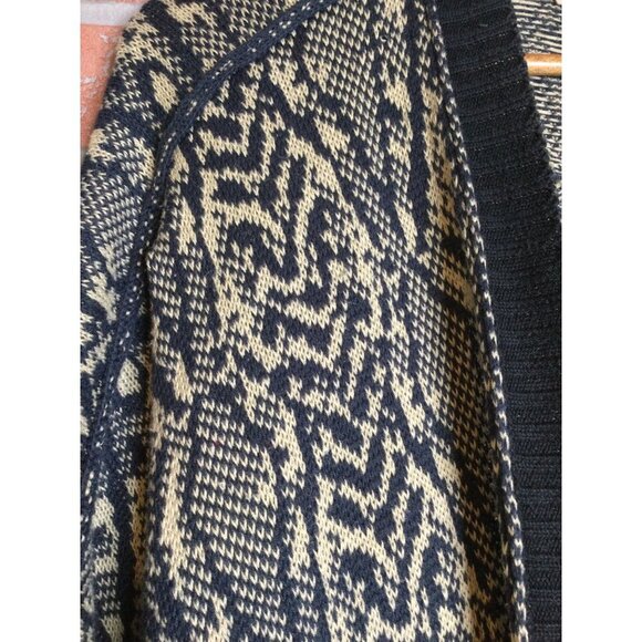 Chaser Womens Open Front Oversized Knit Cardigan Sweater Snake Print Size XS - Picture 2 of 10